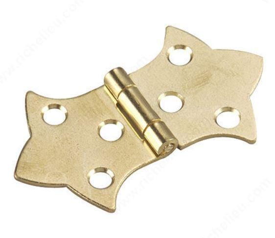 Butterfly Hinges - Decorative Cabinet Hinges - Brass Finish - 2