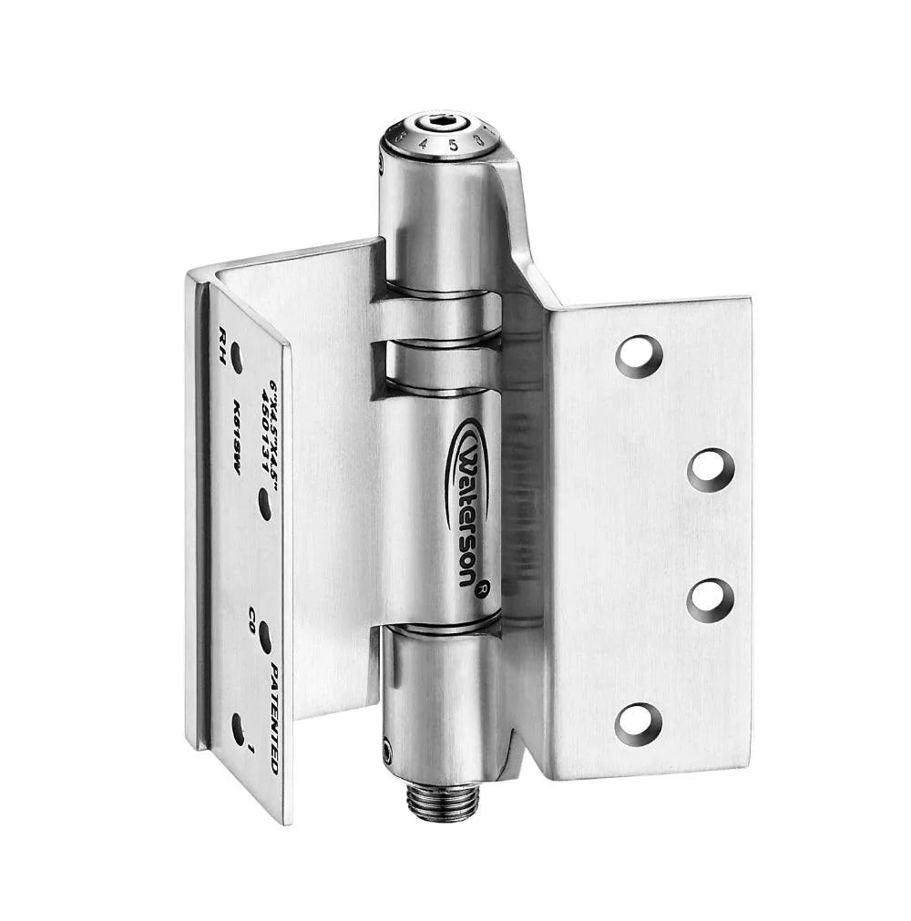 Mechanical Adjustable Swing Clear Hinges - 4.5” x 4.5” - Fire-rated - Stainless Steel - 3 Pack