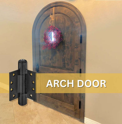 Heavy Duty Arch Door Closer -  Self-Closing Spring Hinges  - 4" x 4" Inch - Full Mortise  - 304 Stainless Steel - For 1-3/4"  Thick Doors up to 260 lbs. - 3 Pack