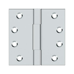 Solid Brass Square Knuckle Hinges 4"x4" - 2 Pack