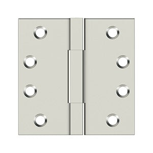 Solid Brass Square Knuckle Hinges 4"x4" - 2 Pack