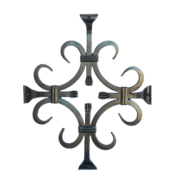 Deco Fleur-de-lis Door and Gate Grille - 15" Inch x 12" Inch - Multiple Finishes Available - Sold Individually