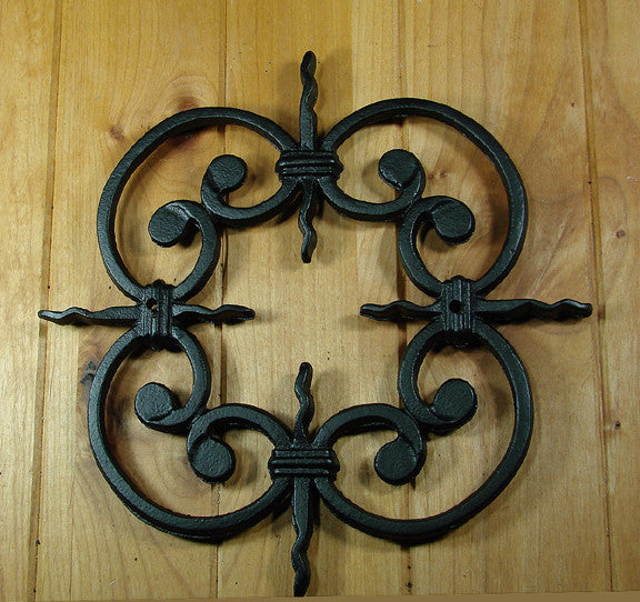 Decorative Door and Gate Grille #2 - 10" Inch x 10" Inch - Multiple Finishes Available - Sold Individually