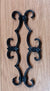 Decorative Door and Gate Grille #3 - Scroll Design - 6-3/4" Inch x 12-3/8" Inch - Black Powder Coat Finish - Sold Individually