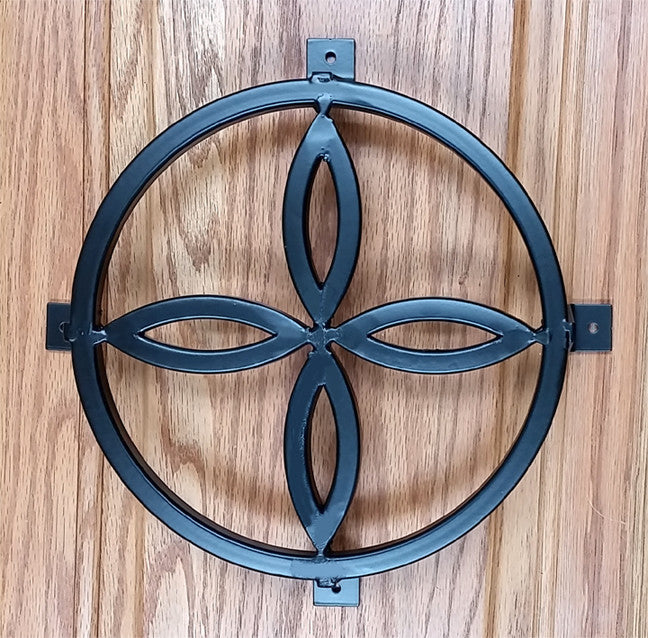 Decorative Door and Gate Grille #4 - 10" Inch - Black Powder Coat Finish - Sold Individually