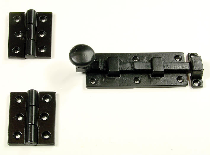 Door and Gate Grille Door Mounting Kit #5 - Black Powder Coat Finish - Sold as Set