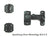 Door and Gate Grille Door Mounting Kit #8-A - Black Powder Coat Finish - Sold as Set