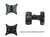 Door and Gate Grille Door Mounting Kit #8-C - Black Powder Coat Finish - Sold as Set