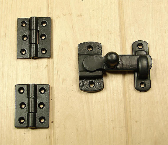 Door and Gate Grille Door Mounting Kit #8 - Black Powder Coat Finish - Sold as Set