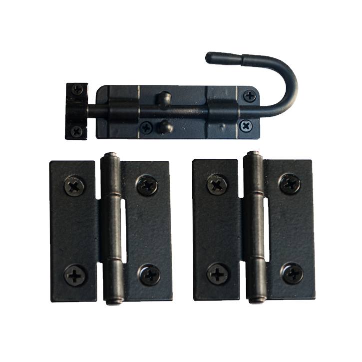 Door And Gate Grilles - Economy Hinge And Latch Kit For Door And Gate Grille Iron Door Viewer - Multiple Finishes Available - Sold As Set