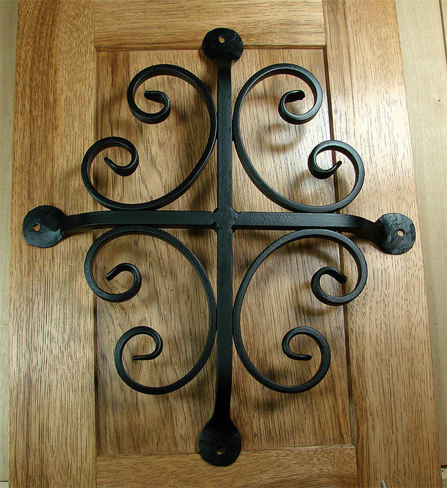 Premium Fishtail Scroll Door and Gate Grille - Flat Tips - 12" Inch x 14" Inch - Multiple Finishes Available - Sold Individually