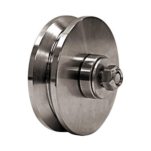 Gate Wheels - Steel V-Groove Power Wheel - 4" Inch x 1-1/8" Inch - Sold Individually