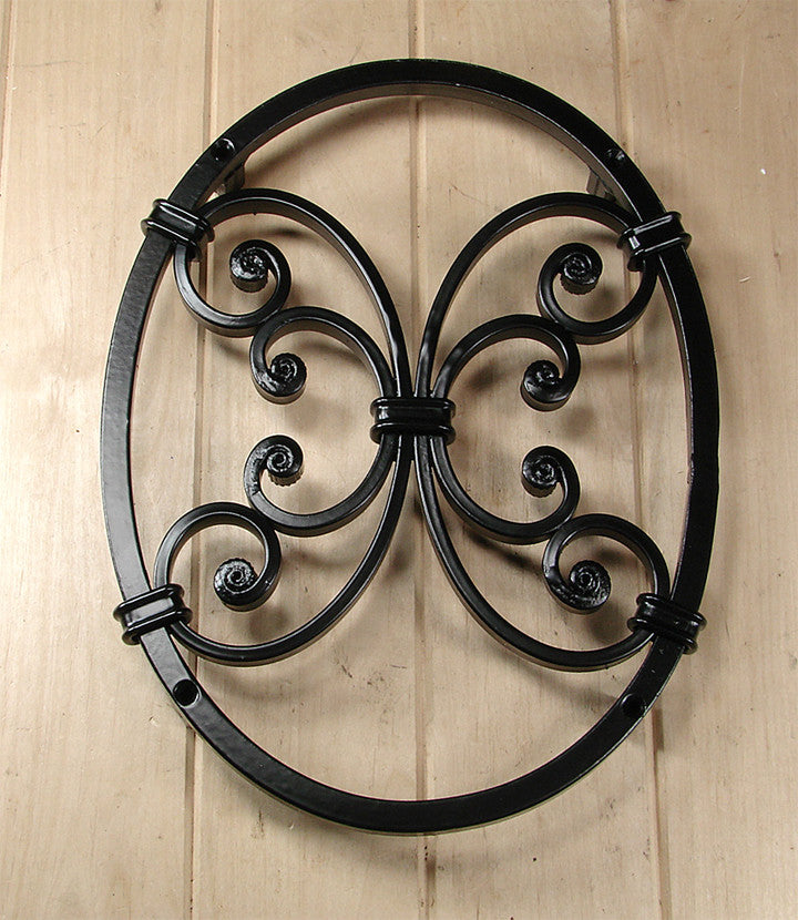 Oval Door and Gate Grille with Decorative Scroll Work - 9-7/8" Inch x 12-5/8" Inch - Multiple Finishes Available - Sold Individually