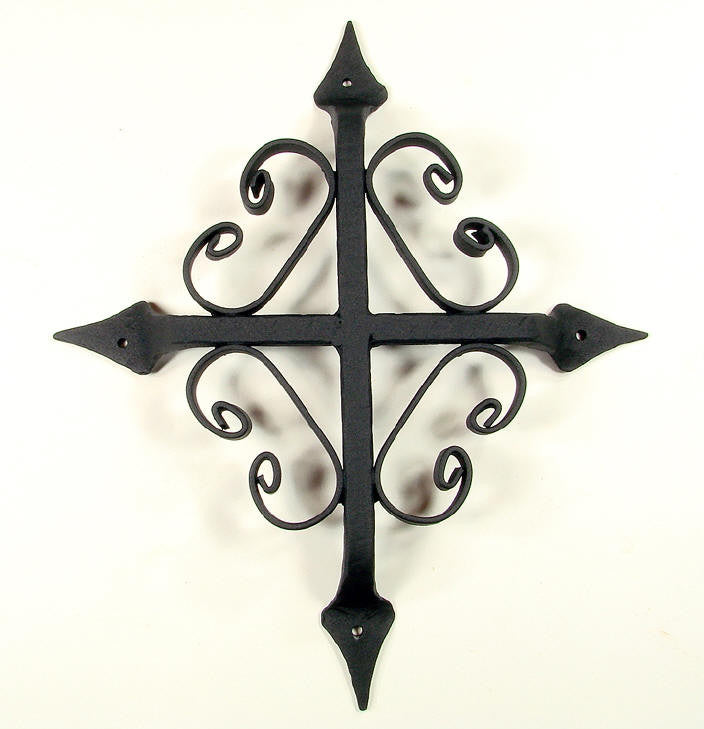 St. Augustine Door and Gate Grille - 10" Inch x 12" Inch - Black Powder Coat Finish - Sold Individually