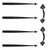 Small Spear Garage Door Hardware Kit - 24 inch - Matte Black - Sold as a Set