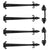 Small Warwick with Wings Garage Door Hardware Kit - 24 inch - Matte Black - Sold as a Set